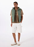 Guess Z5RL00WGTN0G8AW ROHAN QUILTED VEST Yeşil Standart Desenli Erkek Yelek