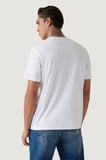Guess Bisiklet Yaka Kısa Kollu Küçük Yamalı Pamuklu Modal Erkek Beyaz T-shirt M6GI21K3053-G011