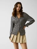 Guess Yeni Concetta Uzun Kollu Kadın Lacivert Gömlek W6YH23W2946-PMPW