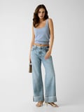 Guess Kolsuz Nina Triko Kadın Mavi Bluz W6YR15Z0956-A70Q