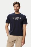 Guess Bisiklet Yaka Kısa Kollu Guess Logolu Nakışlı Erkek Lacivert T-shirt M6YI41K4227-G7V2