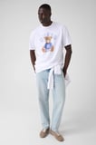 Guess Kısa Kollu Basic Guess Ayıcıklı Erkek Beyaz T-shirt M6YI75K5409-G011