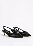 Guess Siyah Kadın Deri Topuklu Ayakkabı FLPJESLEA05BLACK