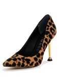 Guess Siyah - Kahve Kadın Topuklu Ayakkabı FLPTRNLEP08LEOPA