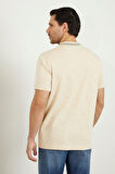 Erkek Guess SS Yan Logolu T-Shirt - Bej  | S