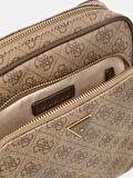 Guess Erkek Bej Kahverengi Milano Üstten Fermuarlı Ön Cepli