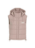 V4RL02WFYE2G1L9 BREANA VEST Kahve Kapüşon Yaka Standart Fit Desenli Kadın Yelek