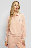 Kadın Olympe Half Fermuarlı Sweatshirt - Pembe | XS