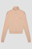 Kadın Olympe Half Fermuarlı Sweatshirt - Pembe | XS