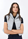 Guess V5RL00WGUJ0G9A9 CHRIS VEST Gri Standart Desenli Kadın Yelek