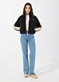 Guess V5RL04WGYC2JBLK JEAN PUFFER JACKET Siyah Desenli Mont