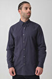 Erkek Logolu Gömlek - Lacivert | L