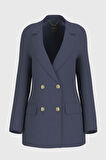 Guess Kadın Lacivert Sidney Blazer Ceket
