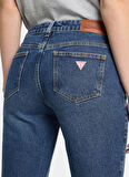 Guess Jeans Yüksek Bel İspanyol Paça Regular Fit Mavi Kadın Denim Pantolon GJ G09 BOOTCUT - ECO REGEN CO RIVER