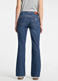 Guess Jeans Yüksek Bel İspanyol Paça Regular Fit Mavi Kadın Denim Pantolon GJ G09 BOOTCUT - ECO REGEN CO RIVER