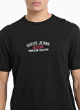 Guess Jeans Bisiklet Yaka Desenli Siyah Erkek T-Shirt M5RI77K8FQ4JBLK GJ SS CN REG PRINT