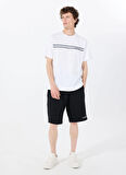 Guess Jeans Bisiklet Yaka Desenli Beyaz Erkek T-Shirt M5RI78KCPQ1G011 GJ SS CN REG CHEST