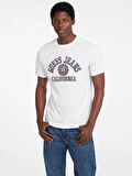 Guess Jeans GJ SS CN SLIM PRINTED TEE Erkek Beyaz T-shirt M5RI80K8HM0-G011