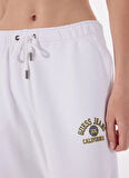 Guess Jeans Yüksek Bel Regular Fit Beyaz Kadın Pantolon GJ PANTS ICONIC FLEE - MID ORGANIC