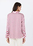 Guess Slim Fit Düz Pembe Kadın Gömlek LS ALEXANDRA SHIRT - RECY POLY UMA