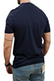 Guess Erkek Lacivert Üçgen Logolu T-Shirt