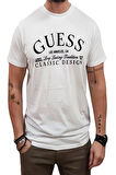 Guess Erkek Beyaz Logolu T-Shirt