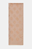 Guess Kadın Bej Gerty 4G Peony Logolu Şal