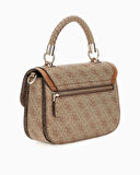 Guess Orlina Handle Flap Monogram Baskılı El Çantası