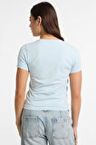 Kadın American Tradition Slim T-Shirt - Açık Mavi | S