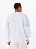 Guess Jeans Bisiklet Yaka Beyaz Erkek Sweatshırt M4BQ39K9V31G011 GJ CN OS HORIZONT