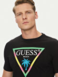 Guess Erkek Siyah Logolu Tişört