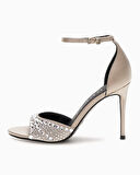 Guess Kable Gümüş Taşlı Topuklu Ayakkabı