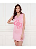 Guess 4G Sl Over Tee Kadın Pembe T-Shirt E5GI04K68D2-G66G