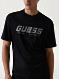 Guess Erkek Siyah Suron Logolu Tişört