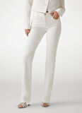 Guess Yüksek Bel Düz Paça Regular Fit Beyaz Kadın Denim Pantolon SEXY STRAIGHT - ECO ORG CO CALIPSO