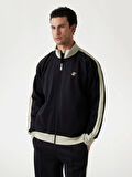 Guess Erkek Siyah Castore Fermuarlı Sweatshirt
