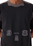 Guess Z5GI05I3Z14JBLK KOCHA CN T-SHIRT Siyah Yuvarlak Yaka Oversized Desenli Erkek T-Shirt