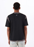 Guess Z5GI05I3Z14JBLK KOCHA CN T-SHIRT Siyah Yuvarlak Yaka Oversized Desenli Erkek T-Shirt