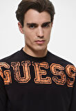 Guess Erkek Siyah Bugler Logolu Tişört