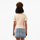 Guess MARIGOLD RIB SS TEE Kadın Pembe T-shirt V5GP08KCRN2-G6J4