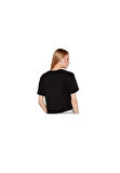 Guess Clematıs Crop Kımono Ss Tee Kadın Siyah T-Shirt V5GI09K9RM1-JBLK