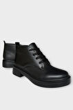 Kauçuk Yüksek Taban Kadın Bot SİYAH