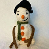 Uretti - Funda 1603 - El Örgüsü Amigurumi Kardan Adam Oyuncak - 12 x 20 cm