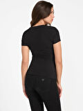 Guess Hot Kadın Siyah Slim Fit T-Shirt W5YI16J1314-JBLK