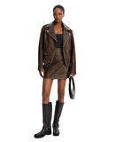 Guess Charlene Kadın Kahverengi Biker Ceket W5YL04WHDI0-F1GQ