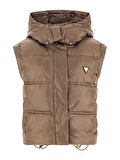 Guess Ernestine Dolgulu Kadın Crop Yelek W5YL11WHDO2