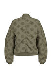 Guess Philomene Kadın Yeşil Bomber Ceket W5YL08WHDK2-G896