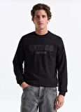 Guess Bisiklet Yaka Siyah Erkek Sweatshırt M5YQ08KCN01-JBLK Beau Erkek Sweats