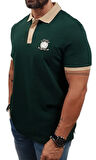 Guess Emblem Erkek Yeşil Regular Fit Polo T-Shirt M5YP03KCJV1-G8U1
