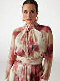 Guess BIANCA LS FLARED DRE Kadın Çok Renkli Elbise 5GGK197099Z-P0JD